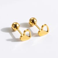 1 Pair Commute Rabbit Heart Shape Crown 304 Stainless Steel 18K Gold Plated Ear Studs sku image 25