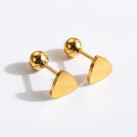 1 Pair Commute Rabbit Heart Shape Crown 304 Stainless Steel 18K Gold Plated Ear Studs sku image 29