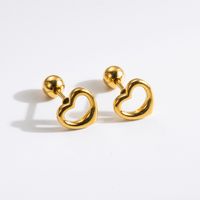 1 Pair Commute Rabbit Heart Shape Crown 304 Stainless Steel 18K Gold Plated Ear Studs sku image 34