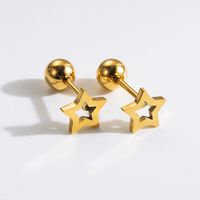 1 Pair Commute Rabbit Heart Shape Crown 304 Stainless Steel 18K Gold Plated Ear Studs sku image 35