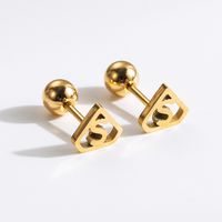 1 Pair Commute Rabbit Heart Shape Crown 304 Stainless Steel 18K Gold Plated Ear Studs sku image 36