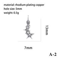 Luxurious Simple Style Cross Star Moon Copper Plating Inlay Zircon 18k Gold Plated Charms Jewelry Accessories main image 8