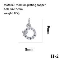 Luxurious Simple Style Cross Star Moon Copper Plating Inlay Zircon 18k Gold Plated Charms Jewelry Accessories sku image 11