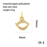 Luxurious Simple Style Cross Star Moon Copper Plating Inlay Zircon 18k Gold Plated Charms Jewelry Accessories sku image 19