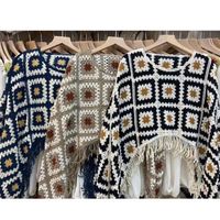 Women's Sweater Long Sleeve Sweaters & Cardigans Tassel Hollow Out Casual Geometric main image 5
