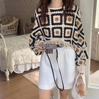 Women's Sweater Long Sleeve Sweaters & Cardigans Tassel Hollow Out Casual Geometric main image 2