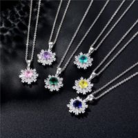 Copper Rhodium Plated Elegant Lady Simple Style Plating Inlay Flakes Snowflake Zircon Earrings Necklace main image 1