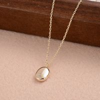 Ig Style Simple Style Oval Copper Pendant Necklace In Bulk main image 2