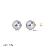 1 Pair Simple Style Ball Plating 304 Stainless Steel 18K Gold Plated Ear Studs sku image 4