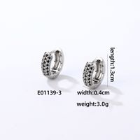 1 Pair Casual Modern Style Round Inlay Copper Zircon K Gold Plated Rhodium Plated Earrings sku image 3