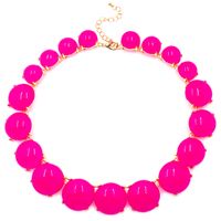 Vacation Simple Style Round Alloy Beaded Inlay Resin Women's Necklace sku image 6