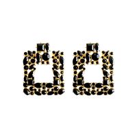 1 Pair Elegant Luxurious Shiny Square Inlay Alloy Resin Drop Earrings sku image 7