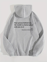 Women's Hoodie Long Sleeve Hoodies & Sweatshirts Printing Pocket Casual Simple Style Letter main image 6