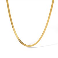 304 Stainless Steel 18K Gold Plated Hip-Hop Simple Style Plating Solid Color Necklace main image 2