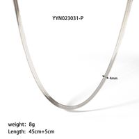 304 Stainless Steel 18K Gold Plated Hip-Hop Simple Style Plating Solid Color Necklace sku image 1