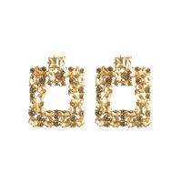 1 Pair Elegant Luxurious Shiny Square Inlay Alloy Resin Drop Earrings sku image 10