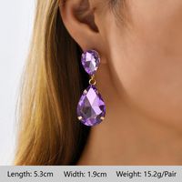 1 Pair Elegant Luxurious Bohemian Round Petal Plating Inlay Copper Alloy Zinc Alloy Rhinestones Glass Drop Earrings sku image 3