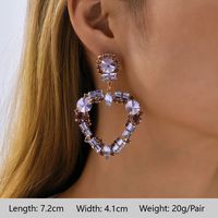 1 Pair Elegant Luxurious Bohemian Round Petal Plating Inlay Copper Alloy Zinc Alloy Rhinestones Glass Drop Earrings sku image 26