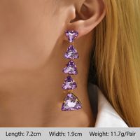 1 Pair Elegant Luxurious Bohemian Round Petal Plating Inlay Copper Alloy Zinc Alloy Rhinestones Glass Drop Earrings sku image 9