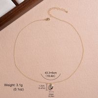 Ig Style Simple Style Oval Copper Pendant Necklace In Bulk sku image 1