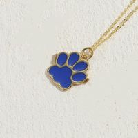 Cute Classic Style Paw Print Copper 14k Gold Plated Pendant Necklace In Bulk sku image 5