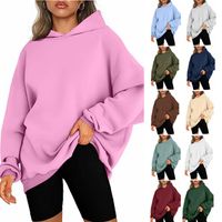 Women's Hoodie Long Sleeve Hoodies & Sweatshirts Casual Solid Color main image 1