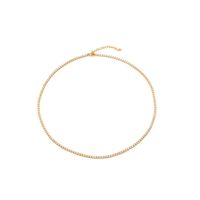 Simple Style Classic Style Round Copper Gold Plated Silver Plated Zircon Necklace In Bulk sku image 4