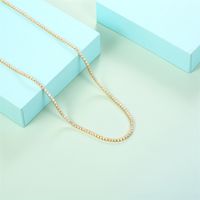 Einfacher Stil Klassischer Stil Runden Kupfer Vergoldet Versilbert Zirkon Halskette In Masse main image 7
