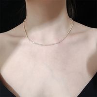 Simple Style Classic Style Round Copper Gold Plated Silver Plated Zircon Necklace In Bulk main image 8