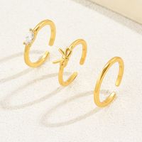 Vacation Simple Style Flower Bow Knot Copper Enamel Plating Inlay Zircon 18k Gold Plated Women's Toe Rings sku image 1