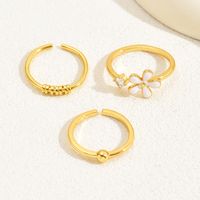 Vacation Simple Style Flower Bow Knot Copper Enamel Plating Inlay Zircon 18k Gold Plated Women's Toe Rings main image 4