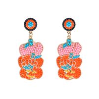 1 Pair Exaggerated Funny Novelty Pumpkin Alloy Drop Earrings sku image 2