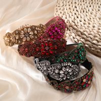 Glam Flower Cloth Inlay Rhinestones Hair Band main image 6