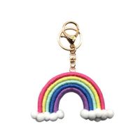 Streetwear Rainbow Cotton Women's Bag Pendant Keychain sku image 4