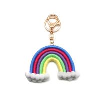 Streetwear Rainbow Cotton Women's Bag Pendant Keychain sku image 2
