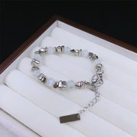 Simple Style Commute Geometric Stainless Steel Opal Wholesale Bracelets main image 4