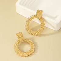 1 Pair Retro Round Plating Hollow Out Alloy Ear Studs main image 3