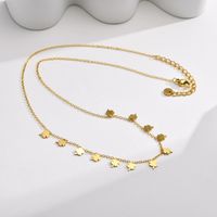 304 Stainless Steel Retro Simple Style Plating Inlay Cross Four Leaf Clover Lightning Zircon Necklace main image 6