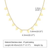 304 Stainless Steel Retro Simple Style Plating Inlay Cross Four Leaf Clover Lightning Zircon Necklace sku image 4