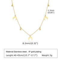 304 Stainless Steel Retro Simple Style Plating Inlay Cross Four Leaf Clover Lightning Zircon Necklace sku image 5