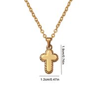 Retro Simple Style Cross Stainless Steel Pendant Necklace main image 5