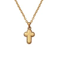 Retro Simple Style Cross Stainless Steel Pendant Necklace main image 2