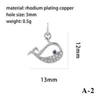 Ig Style Simple Style Angel Dolphin Crown Copper Plating Inlay Zircon 18k Gold Plated Charms main image 3