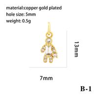 Ig Style Simple Style Angel Dolphin Crown Copper Plating Inlay Zircon 18k Gold Plated Charms main image 6