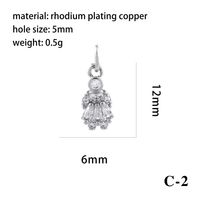 Ig Style Simple Style Angel Dolphin Crown Copper Plating Inlay Zircon 18k Gold Plated Charms main image 2