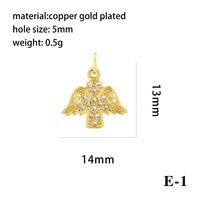 Ig Style Simple Style Angel Dolphin Crown Copper Plating Inlay Zircon 18k Gold Plated Charms sku image 15
