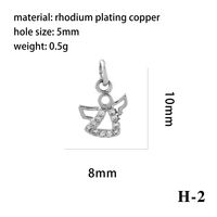 Ig Style Simple Style Angel Dolphin Crown Copper Plating Inlay Zircon 18k Gold Plated Charms sku image 9