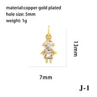 Ig Style Simple Style Angel Dolphin Crown Copper Plating Inlay Zircon 18k Gold Plated Charms sku image 16