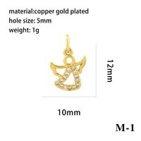 Ig Style Simple Style Angel Dolphin Crown Copper Plating Inlay Zircon 18k Gold Plated Charms sku image 21