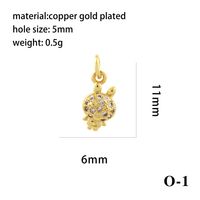 Ig Style Simple Style Angel Dolphin Crown Copper Plating Inlay Zircon 18k Gold Plated Charms sku image 25